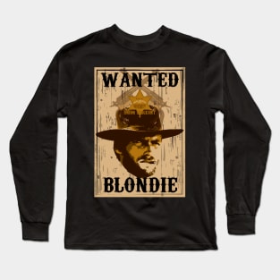 Western Movie Fan Wanted Poster Long Sleeve T-Shirt